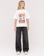 Mockup Boxy Heavyweight Tee White female full-body 08