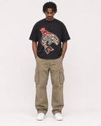 Mockup Boxy Heavyweight Tee Black male full-body 04