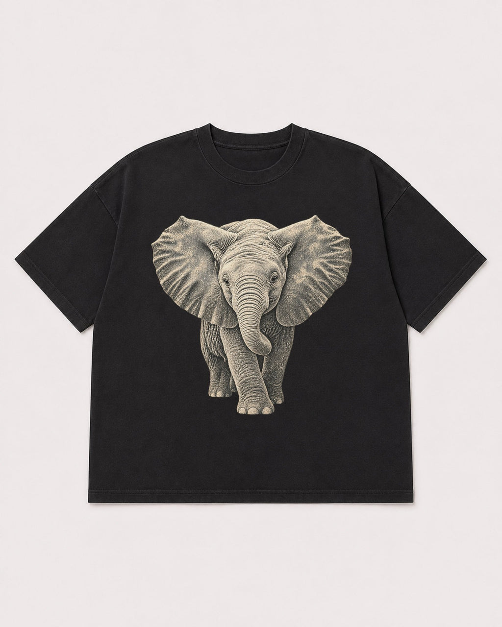Mockup Boxy Heavyweight Tee Black product
