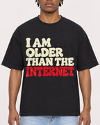 Mockup Boxy Heavyweight Tee Black male close-up 05