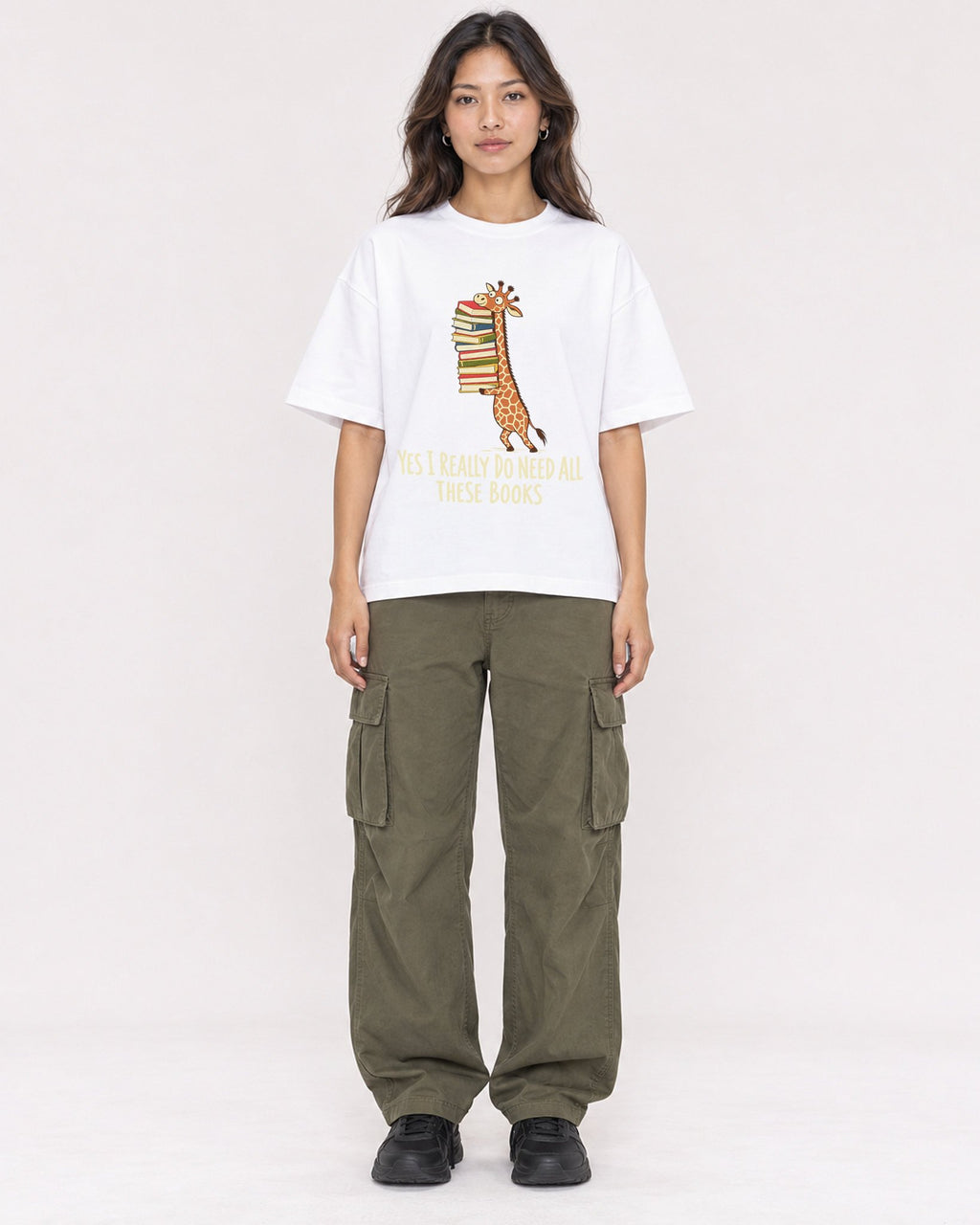 Mockup Boxy Heavyweight Tee White female full-body 02