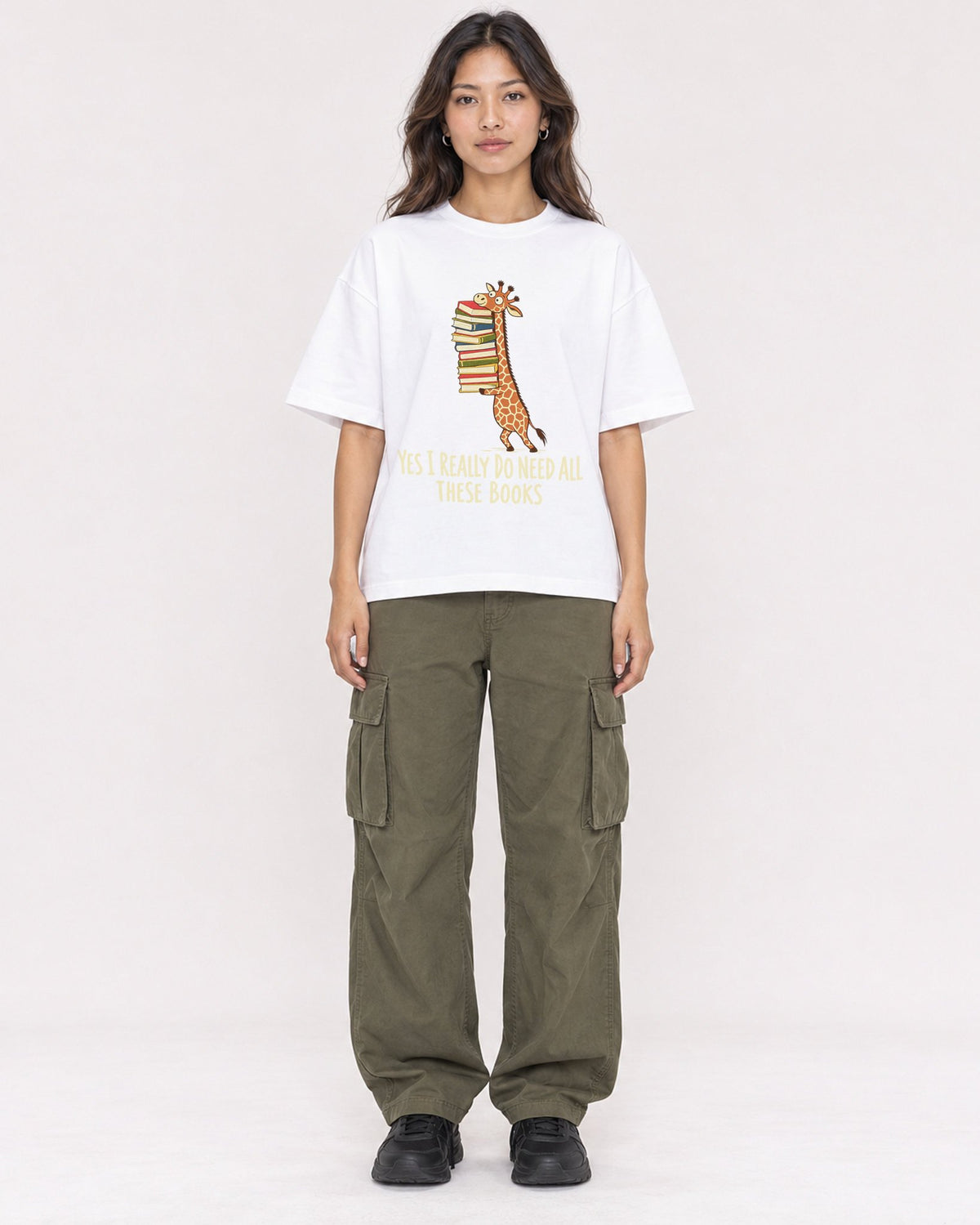 Mockup Boxy Heavyweight Tee White female full-body 02