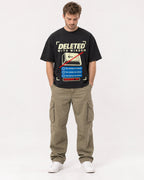 Mockup Boxy Heavyweight Tee Black male full-body 08