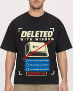 Mockup Boxy Heavyweight Tee Black male close-up 08