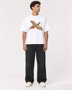 Mockup Boxy Heavyweight Tee White male full-body 10