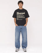 Mockup Boxy Heavyweight Tee Black male full-body 06