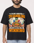 Mockup Boxy Heavyweight Tee Black male close-up 17
