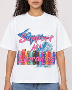 Mockup Boxy Heavyweight Tee White female close-up 10