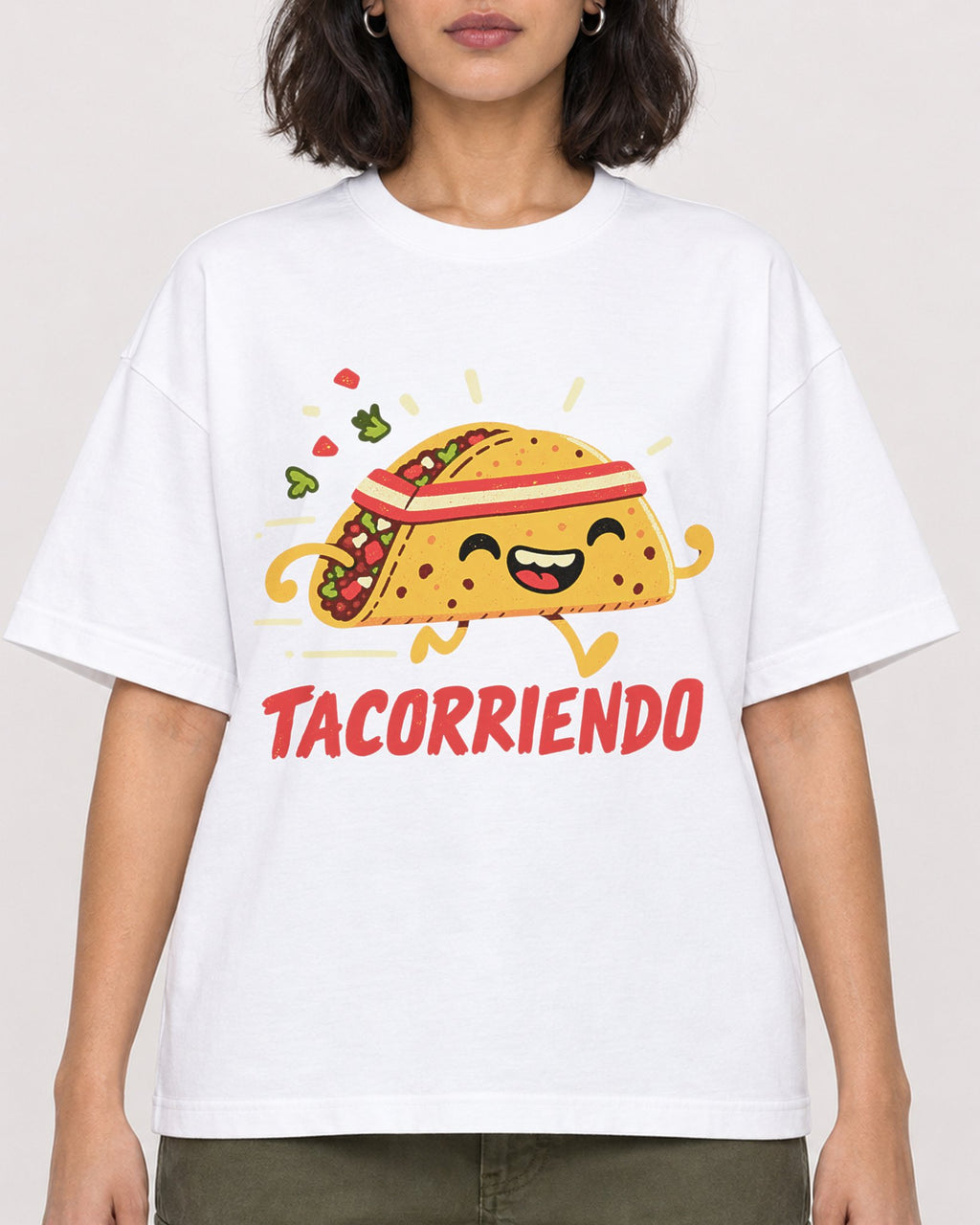 Mockup Boxy Heavyweight Tee White female close-up 37