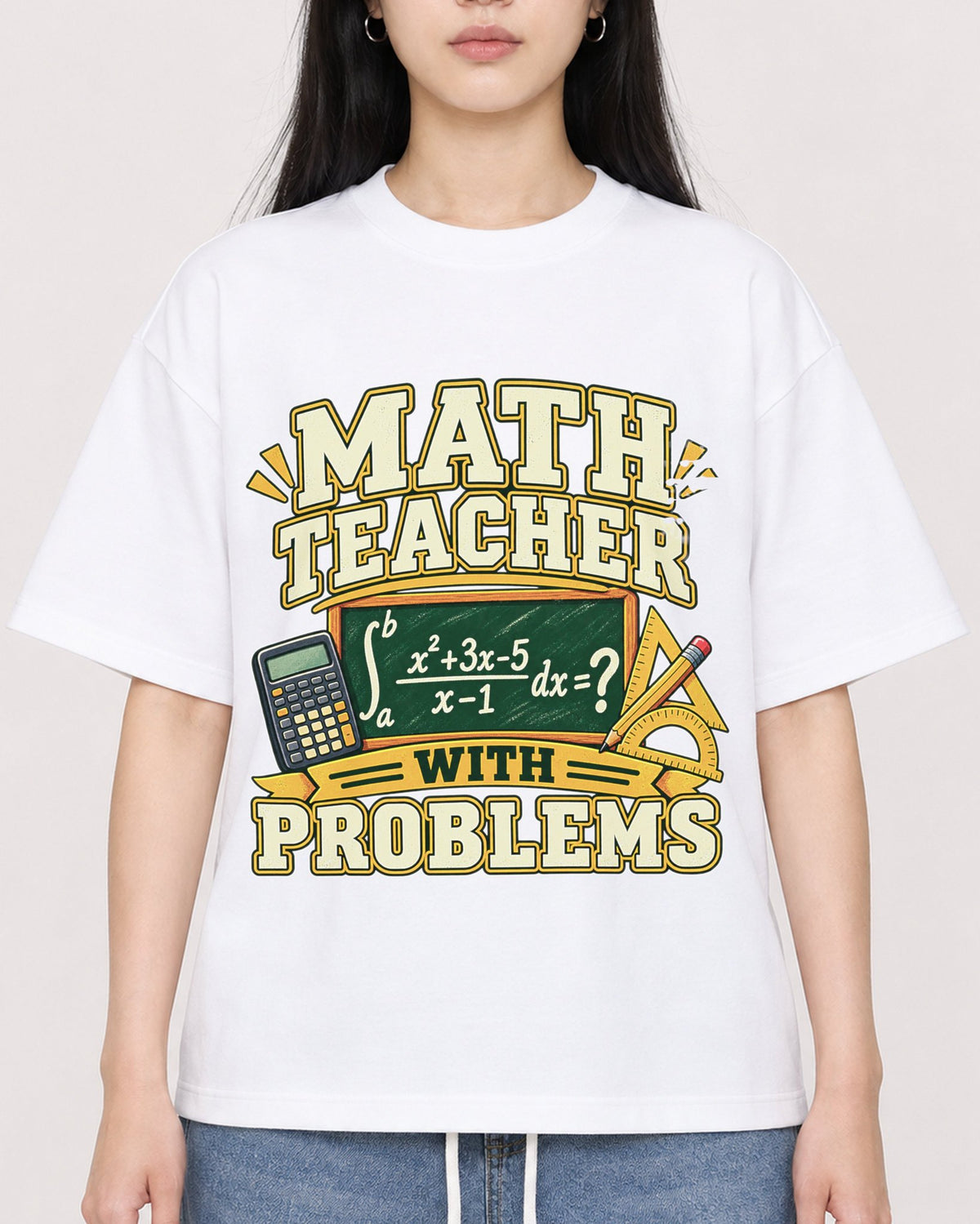 Mockup Boxy Heavyweight Tee White female close-up 01