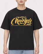 Mockup Boxy Heavyweight Tee Black male close-up 01