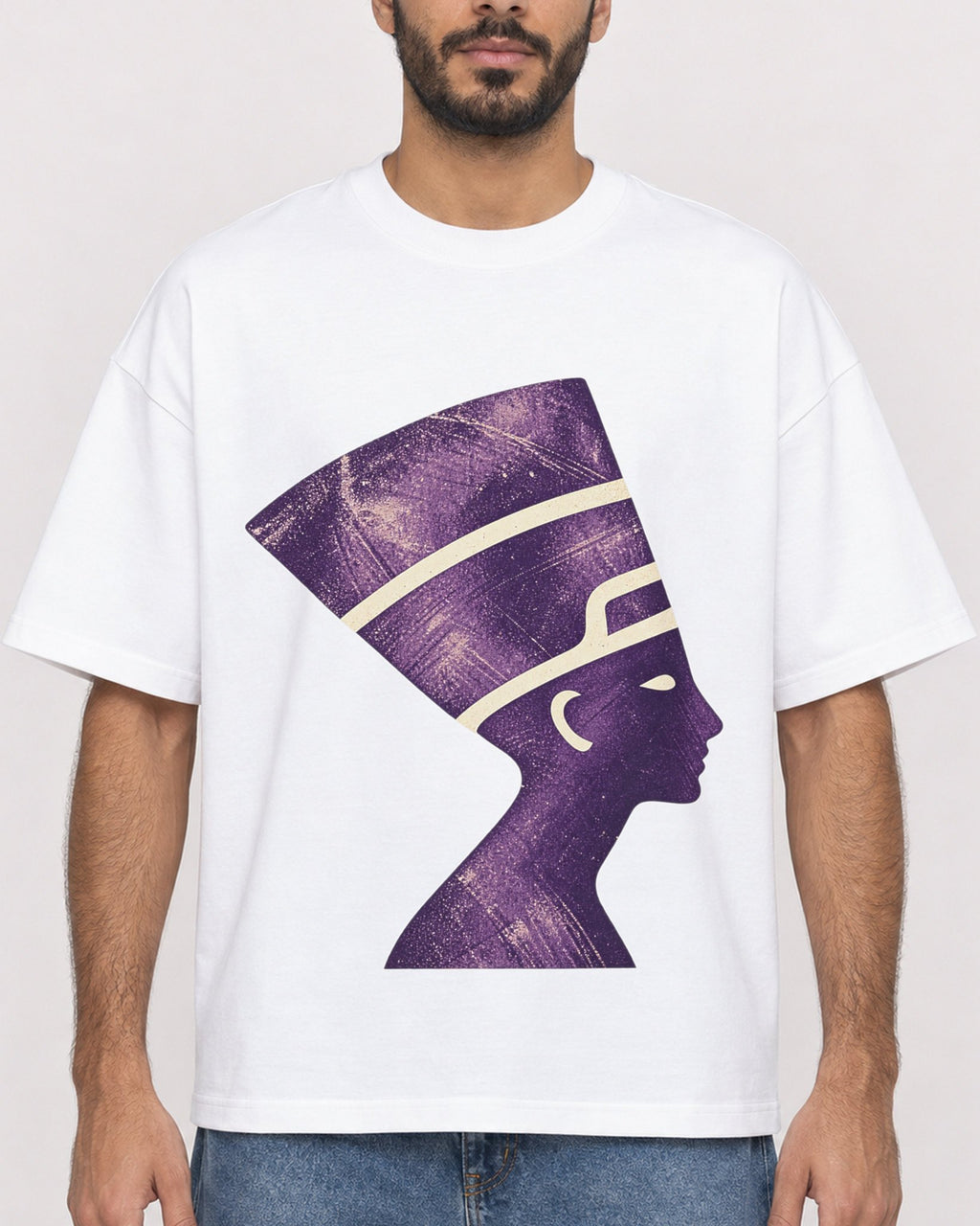 Mockup Boxy Heavyweight Tee White male close-up 07