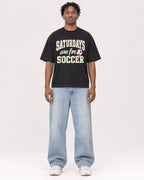 Mockup Boxy Heavyweight Tee Black male full-body 05