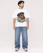 Mockup Boxy Heavyweight Tee White male full-body 02