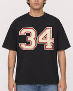 Mockup Boxy Heavyweight Tee Black male close-up 06