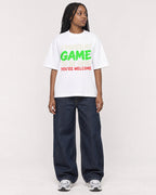 Mockup Boxy Heavyweight Tee White female full-body 04