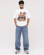 Mockup Boxy Heavyweight Tee White male full-body 07