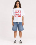 Mockup Boxy Heavyweight Tee White female full-body 06