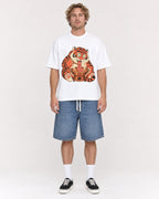 Mockup Boxy Heavyweight Tee White male full-body 28
