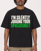 Mockup Boxy Heavyweight Tee Black male close-up 04