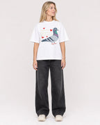 Mockup Boxy Heavyweight Tee White female full-body 08