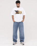 Mockup Boxy Heavyweight Tee White male full-body 07