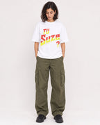 Mockup Boxy Heavyweight Tee White female full-body 37