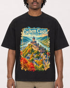 Mockup Boxy Heavyweight Tee Black male close-up 04