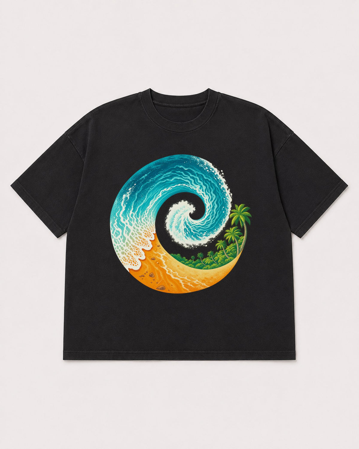 Mockup Boxy Heavyweight Tee Black product