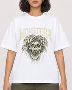 Mockup Boxy Heavyweight Tee White female close-up 37