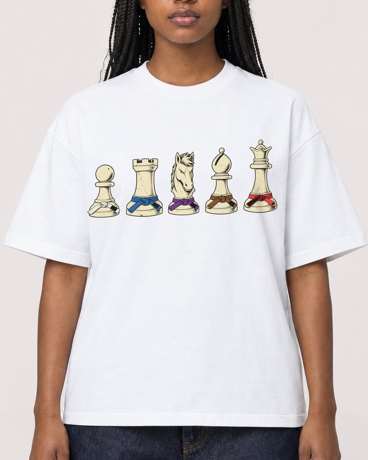 Mockup Boxy Heavyweight Tee White female close-up 04