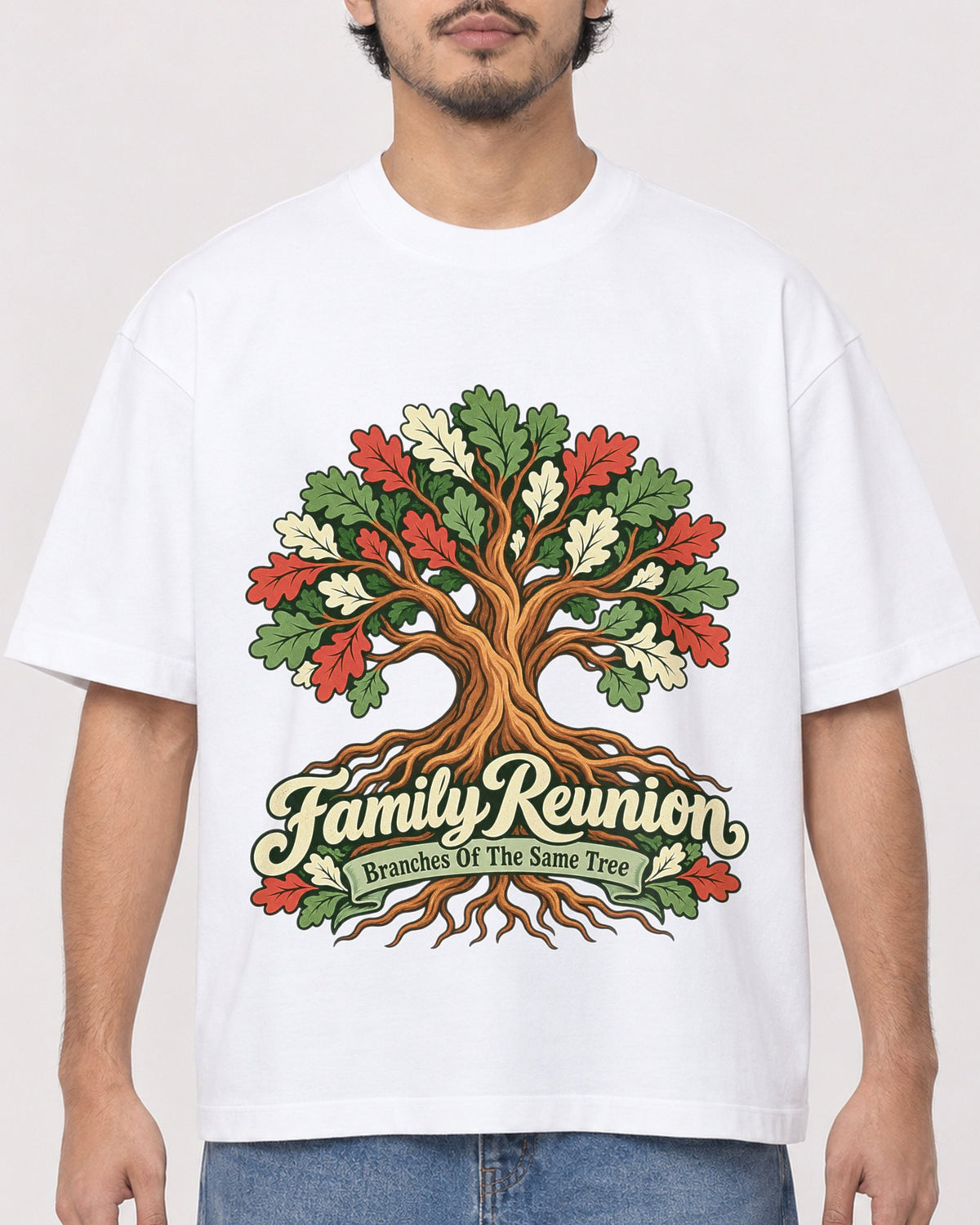 Mockup Boxy Heavyweight Tee White male close-up 02