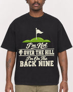 Mockup Boxy Heavyweight Tee Black male close-up 24