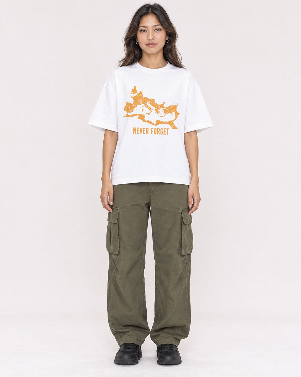 Mockup Boxy Heavyweight Tee White female full-body 02