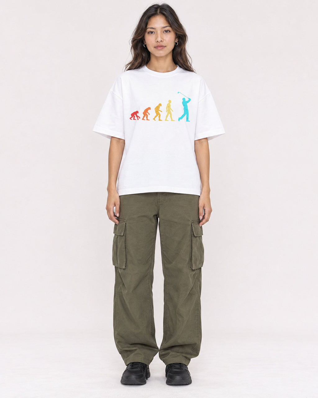Mockup Boxy Heavyweight Tee White female full-body 02
