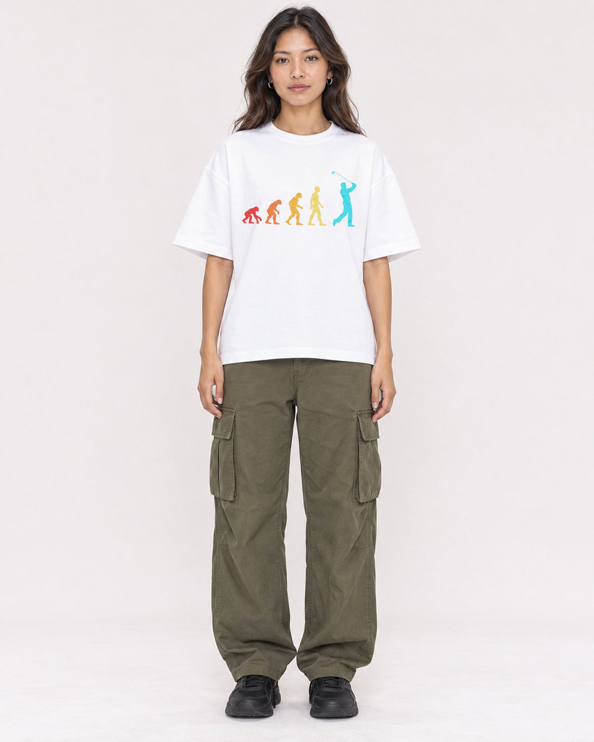 Mockup Boxy Heavyweight Tee White female full-body 02