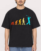 Mockup Boxy Heavyweight Tee Black male close-up 02