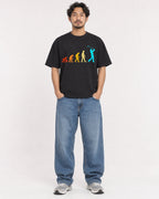Mockup Boxy Heavyweight Tee Black male full-body 02