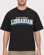 Mockup Boxy Heavyweight Tee Black male close-up 08