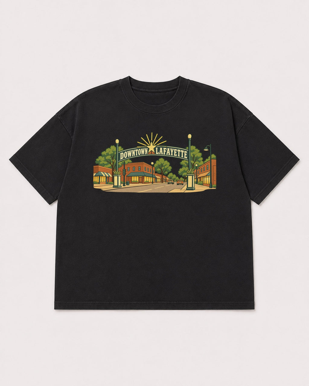 Mockup Boxy Heavyweight Tee Black product