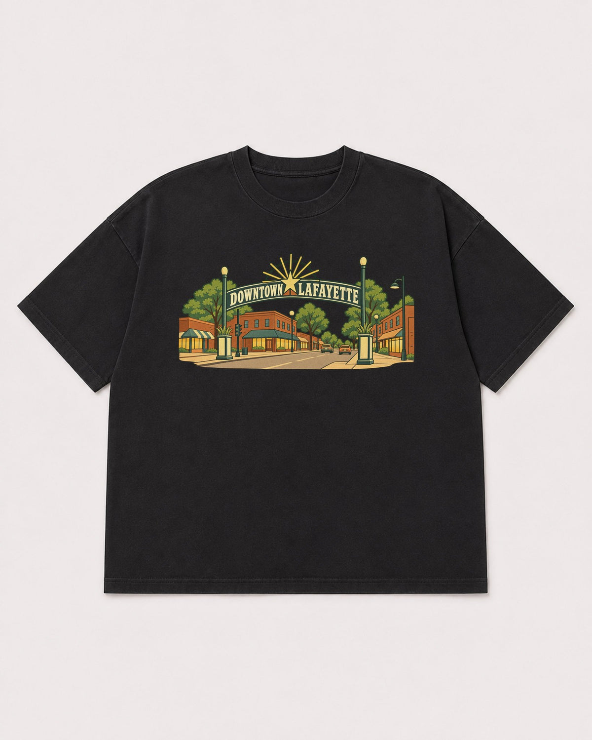 Mockup Boxy Heavyweight Tee Black product