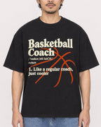 Mockup Boxy Heavyweight Tee Black male close-up 02
