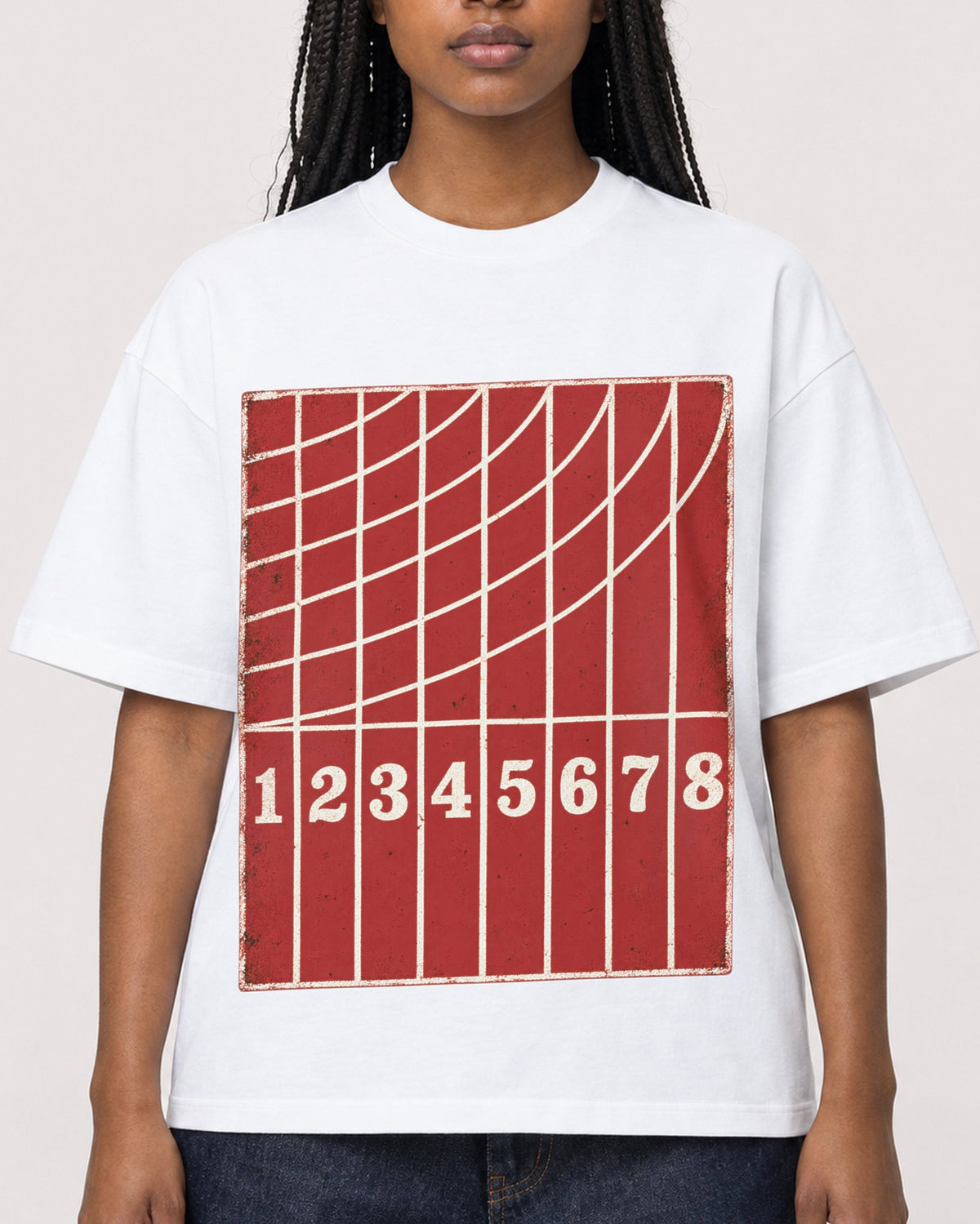 Mockup Boxy Heavyweight Tee White female close-up 04