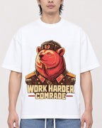 Mockup Boxy Heavyweight Tee White male close-up 23