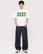 Mockup Boxy Heavyweight Tee White male full-body 01