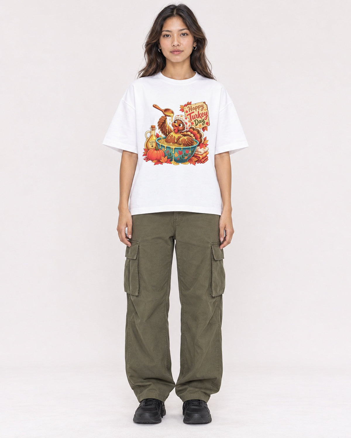 Mockup Boxy Heavyweight Tee White female full-body 02