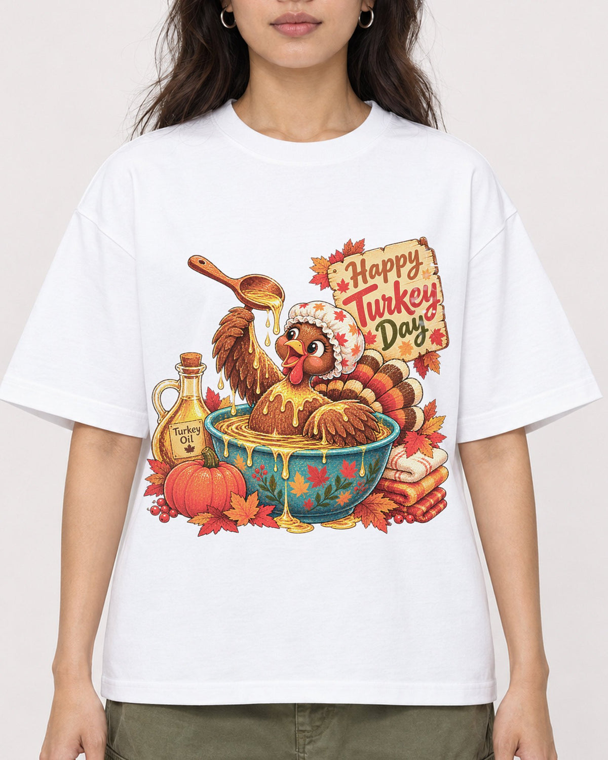 Mockup Boxy Heavyweight Tee White female close-up 02