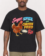 Mockup Boxy Heavyweight Tee Black male close-up 24