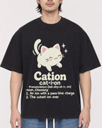 Mockup Boxy Heavyweight Tee Black male close-up 23
