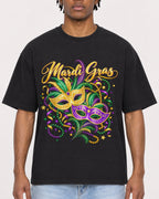Mockup Boxy Heavyweight Tee Black male close-up 05